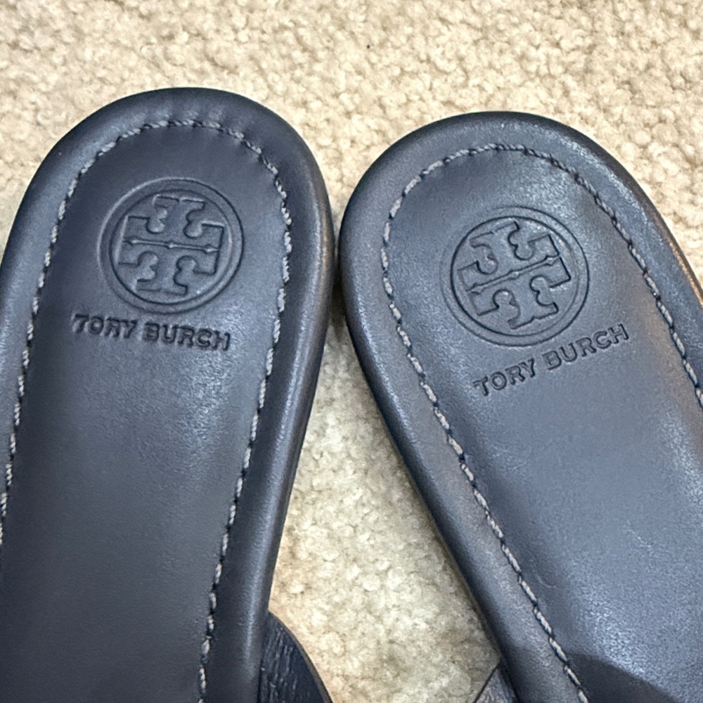 Tory Burch Dark Gray Miller Sandals - Picture 7 of 10